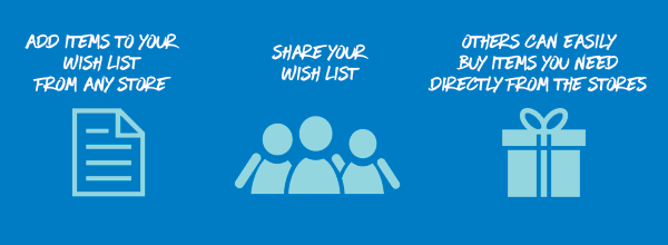 Steps on how to create a wish list for an organization, non-profit or charity